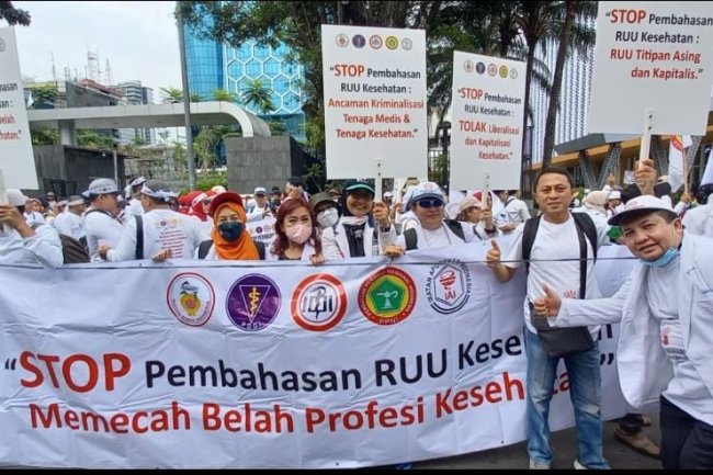 Peserta Demo Tolak RUU Kesehatan Ancam Mogok Nasional, ini Poin yang Menjadi Persoalan