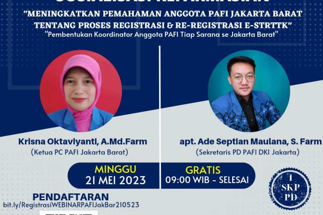 WEBINAR KEFARMASIAN PENGURUS CABANG PAFI JAKARTA BARAT