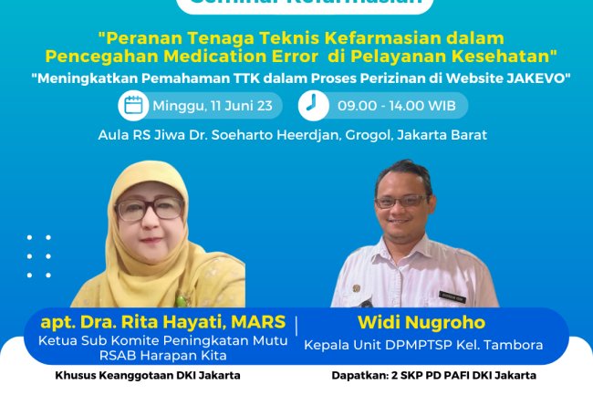 SEMINAR KEFARMASIAN PAFI JAKARTA BARAT