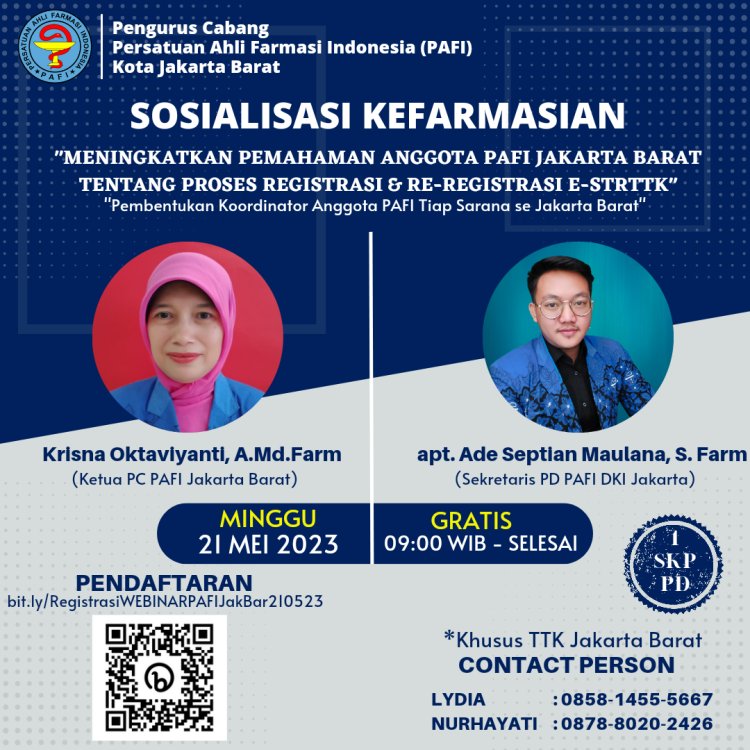 WEBINAR KEFARMASIAN PENGURUS CABANG PAFI JAKARTA BARAT