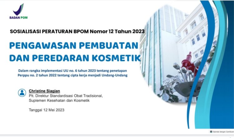 Sosialisai Peraturan Badan POM Nomor 12 tahun 2023