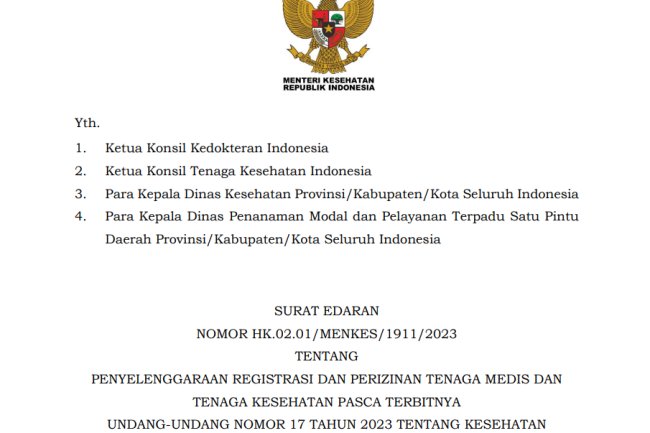 Alur dan Tata Cara Mendapatkan STR dan SIP Tenaga Medis dan Tenaga Kesehatan Pasca UU No.17 Tahun 2023
