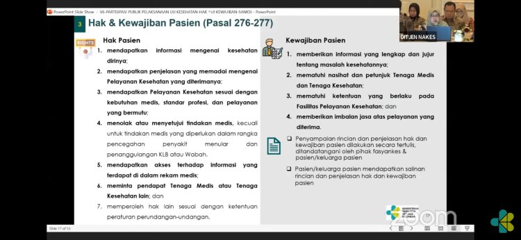 Hak Dan Kewajiban Tenaga Medis, Tenaga Kesehatan , Dan Pasien dalam Undang-Undang Kesehatan