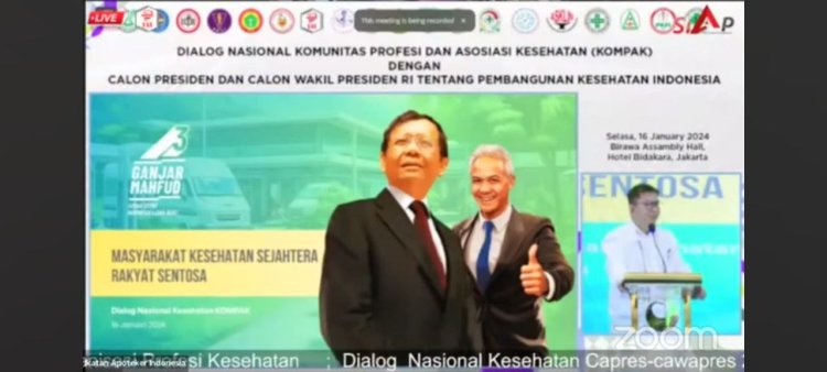Visi Misi Capres Cawapres (Ganjar Pranowo dan Mahfud MD ) Dalam Dialog Nasional Bersama Komunitas Profesi dan Asosiasi Kesehatan (KOMPAK)