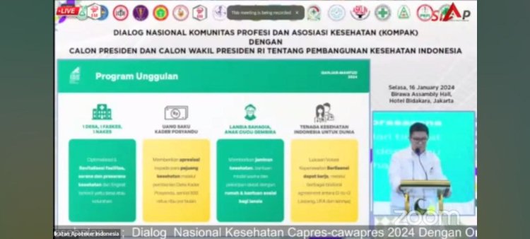 Visi Misi Capres Cawapres (Ganjar Pranowo dan Mahfud MD ) Dalam Dialog Nasional Bersama Komunitas Profesi dan Asosiasi Kesehatan (KOMPAK)