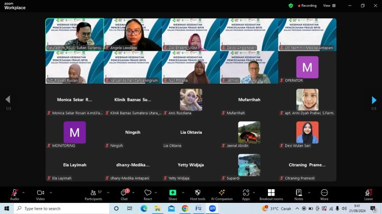 Webinar Kesehatan "Pencegahan Fraud BPJS Dalam Pelaksanaan Program Jaminan Kesehatan"