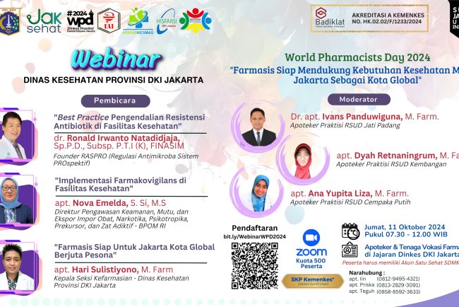 Webinar “Farmasis Siap Mendukung Kebutuhan Kesehatan Menuju Jakarta Sebagai Kota Global”