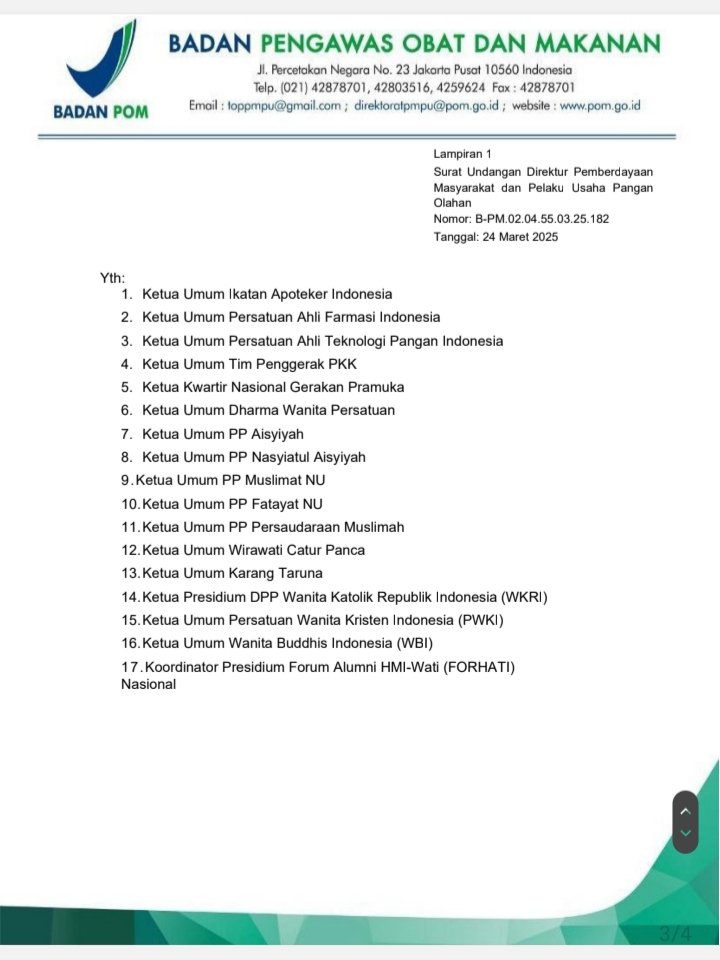 Persiapan Bimtek Kader Keamanan Pangan Tahun 2025 BPOM