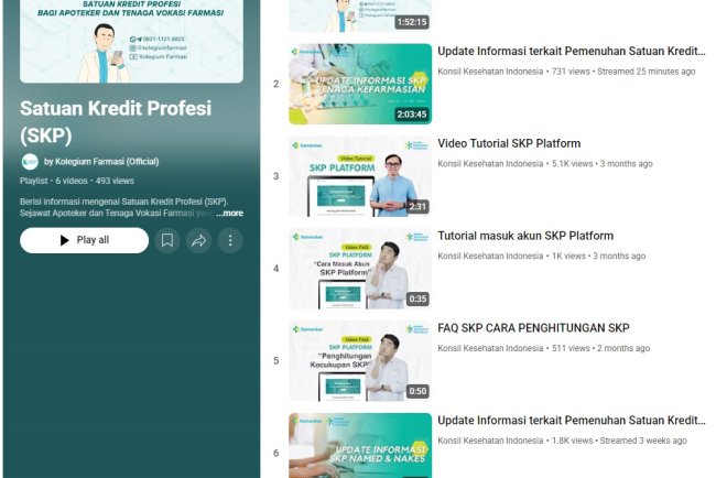 Pedoman Pengelolaan SKP bagi Apoteker dan Tenaga Vokasi Farmasi (TVF)