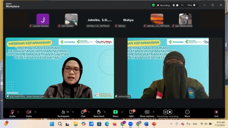 Webinar "Optimalisasi Edukasi Skincare dan Kesehatan Mulut Untuk Pelayanan Kesehatan Yang Lebih Berkualitas"