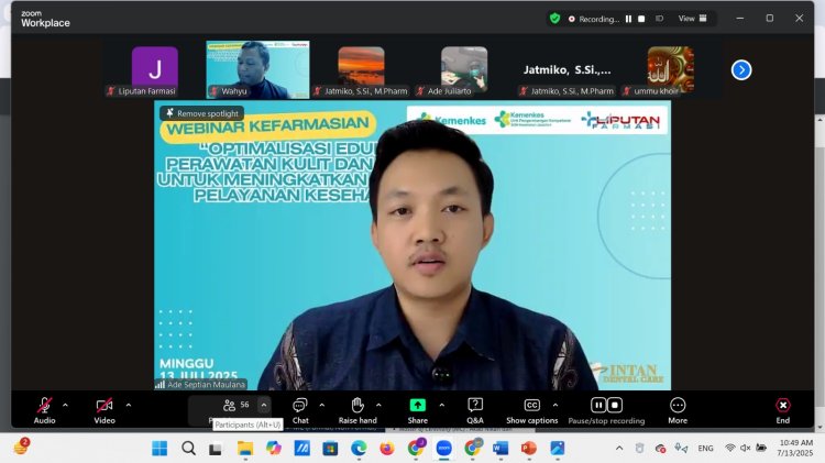 Webinar "Optimalisasi Edukasi Skincare dan Kesehatan Mulut Untuk Pelayanan Kesehatan Yang Lebih Berkualitas"