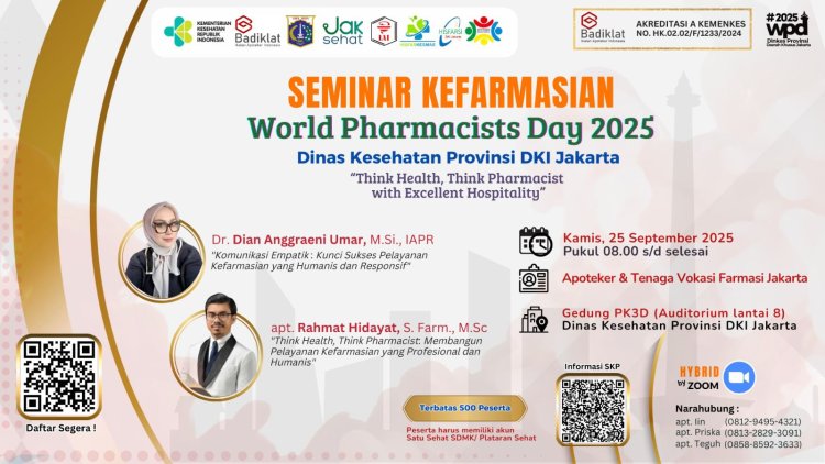 World Pharmacist Day (WPD) 2025 "Think Health Think Pharmacist With Excellent Hospitality"