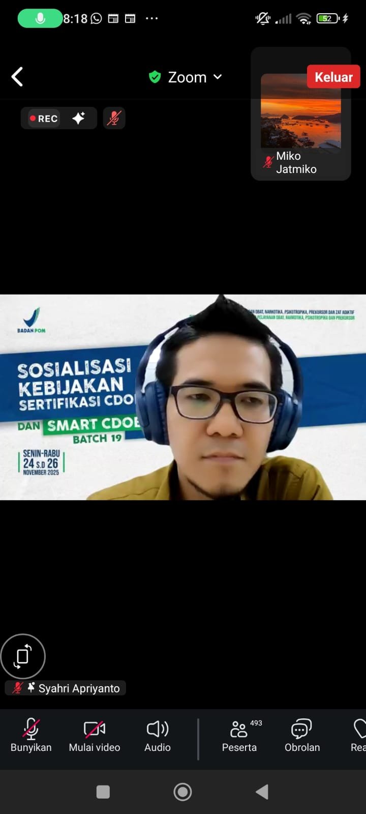 Sosialisasi Kebijakan Sertifikasi CDOB
