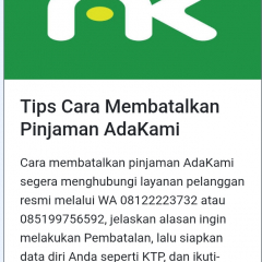 Panduan Cara Membatalkan Pinjaman AdaKami