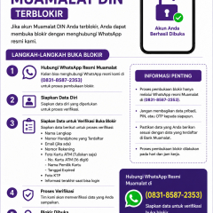 Cara Buka Blokir Muamalat Din salah Password 3 kali