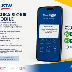 Cara aktifkan akun bale BTN mobile terblokir karena salah id pengguna